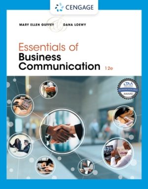 Essentials of Business Communication 12e SOLUTION MANUAL Guffey 